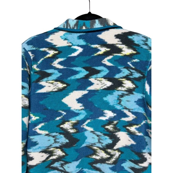 Patagonia Synchilla Snap-T Fleece Trout Tales Elwha Blue Women’s Size Small - Picture 4 of 7